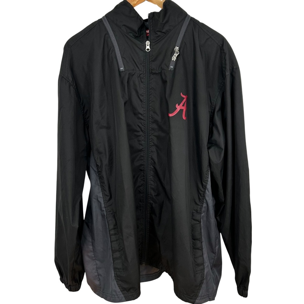 Genuine Stuff Alabama Crimson Tide Windbreaker Jacket Black Mens XXL
